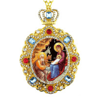 Nativity of Christ Icon Pendant