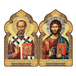 Diptych St. Nicholas/Our Lord Jesus Christ - Складень диптих Свт. Николай/Господь Вседержитель