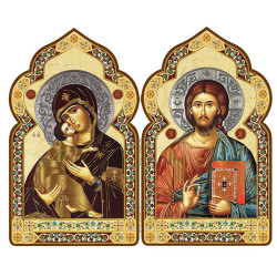 Diptych Our Lady of Vladimir/Our Lord Jesus Christ - Складень диптих БМ Владимирская/Господь Вседержитель