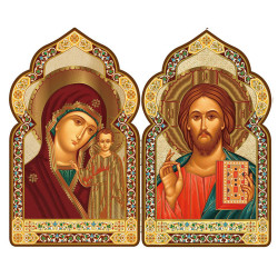 Diptych Our Lady of Kazan/Our Lord Jesus Christ - Складень диптих БМ Казанская/Господь Вседержитель