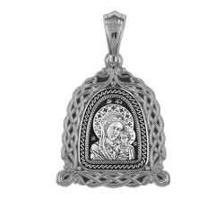 Our Lady of Kazan Icon Silver Pendant 18216 Our Lady of Kazan Icon Silver Pendant 18216