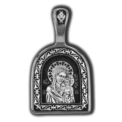 Our Lady of Kazan Icon Silver Pendant 18033 Our Lady of Kazan Icon Silver Pendant 18033