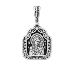 Our Lady of Kazan Icon Silver Pendant 18030 Our Lady of Kazan Icon Silver Pendant 18030